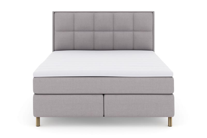 Select No 3 Komplett Sängpaket 210x210 Fast, Ljusgrå/Koppar