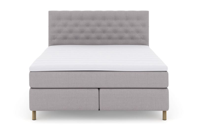Select No 3 Komplett Sängpaket 210x210 Fast - Ljusgrå/Koppar - Möbler - Sovrum - Sängar - Kontinentalsängar