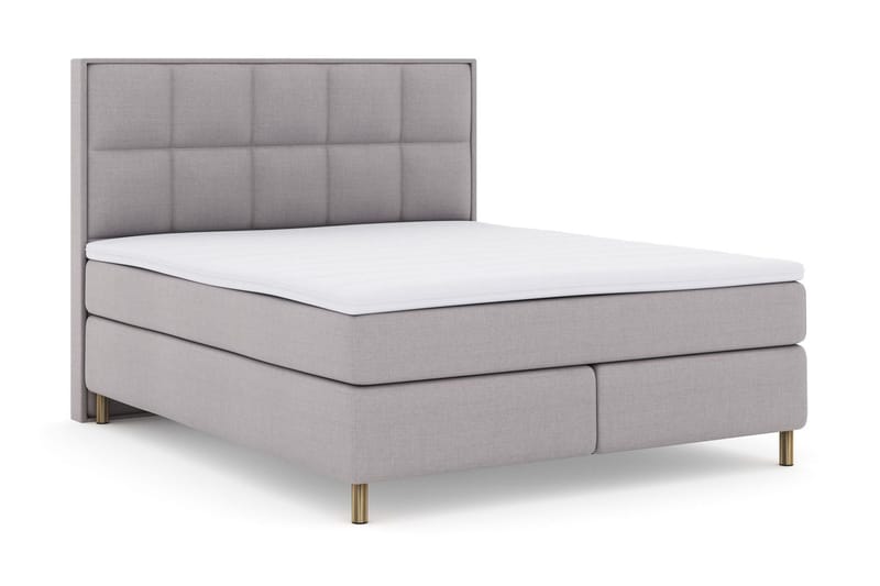 Select No 3 Komplett Sängpaket 210x210 Fast - Ljusgrå/Koppar - Möbler - Sovrum - Sängar - Kontinentalsängar