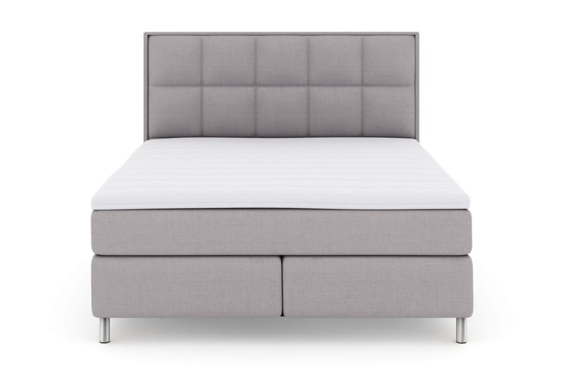 Select No 3 Komplett Sängpaket 210x210 Fast, Ljusgrå/Metall