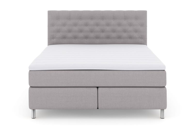 Select No 3 Komplett Sängpaket 210x210 Fast, Ljusgrå/Metall