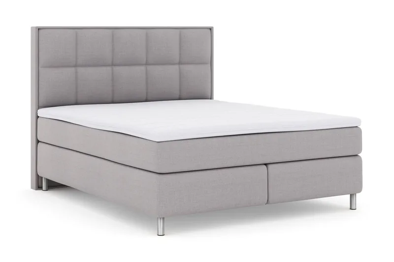 Select No 3 Komplett Sängpaket 210x210 Fast - Ljusgrå/Metall - Möbler - Sovrum - Sängar - Kontinentalsängar