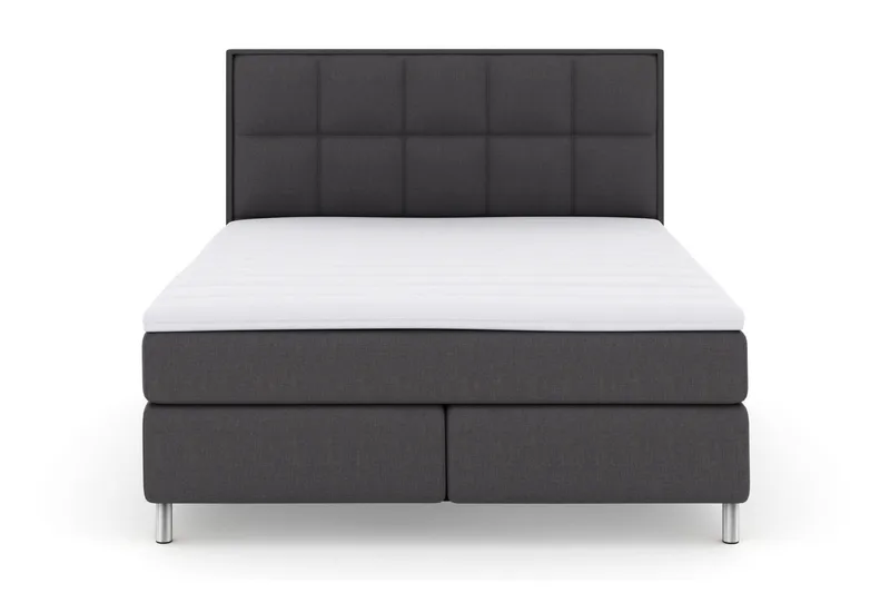 Select No 3 Komplett Sängpaket 210x210 Fast, Mörkgrå/Metall