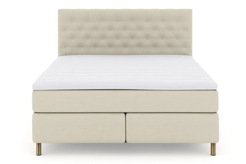 Select No 3 Komplett Sängpaket 210x210 Medium, Beige/Koppar