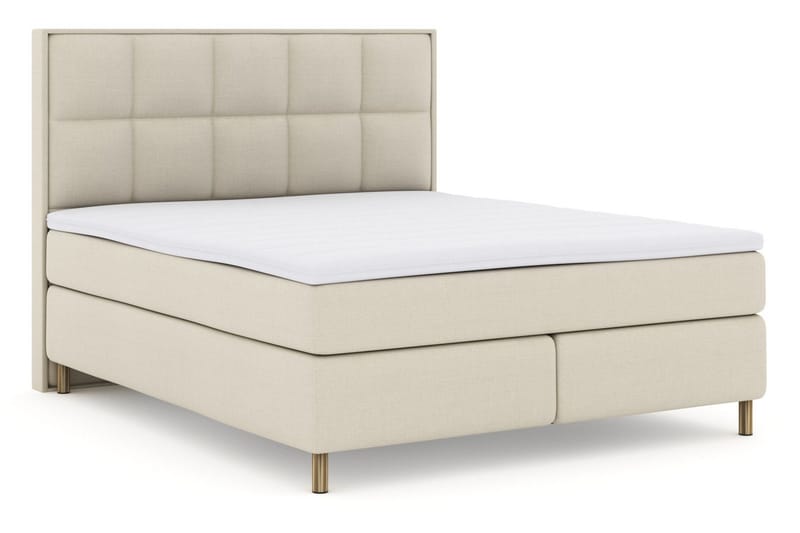 Select No 3 Komplett Sängpaket 210x210 Medium - Beige/Koppar - Möbler - Sovrum - Sängar - Kontinentalsängar