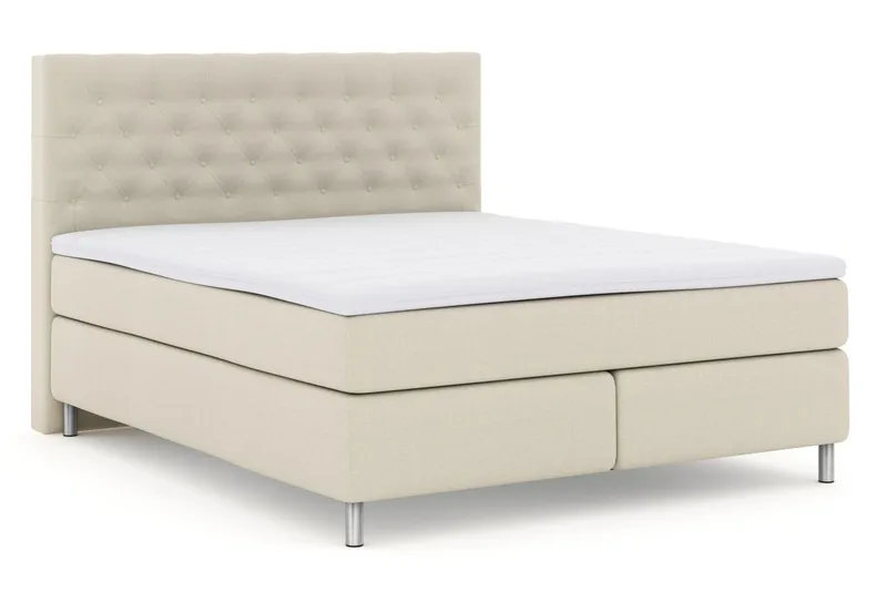Select No 3 Komplett Sängpaket 210x210 Medium - Beige/Metall - Möbler - Sovrum - Sängar - Kontinentalsängar
