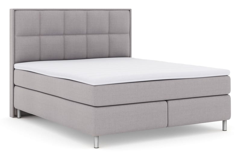 Select No 3 Komplett Sängpaket 210x210 Medium - Ljusgrå/Metall - Möbler - Sovrum - Sängar - Kontinentalsängar