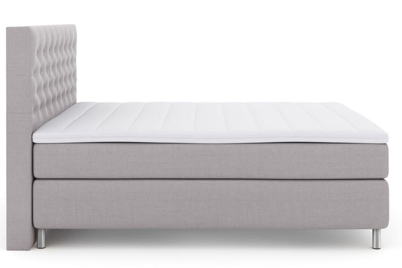 Select No 3 Komplett Sängpaket 210x210 Medium - Ljusgrå/Metall - Möbler - Sovrum - Sängar - Kontinentalsängar