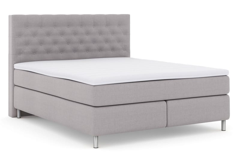 Select No 3 Komplett Sängpaket 210x210 Medium - Ljusgrå/Metall - Möbler - Sovrum - Sängar - Kontinentalsängar