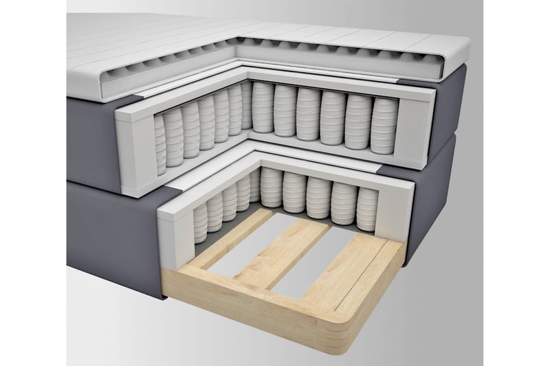 Select No 3 Kontinentalsäng 120x200 Fast - Beige/Metall - Möbler - Sovrum - Sängar - Kontinentalsängar