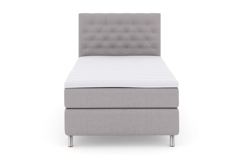 Select No 3 Kontinentalsäng 120x200 Medium, Ljusgrå/Metall