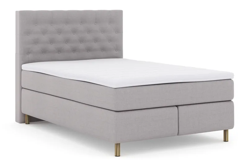 Select No 3 Kontinentalsäng 140x200 Fast - Ljusgrå/Koppar - Möbler - Sovrum - Sängar - Kontinentalsängar