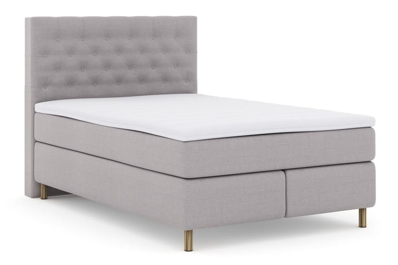 Select No 3 Kontinentalsäng 140x200 Fast - Ljusgrå/Koppar - Möbler - Sovrum - Sängar - Kontinentalsängar
