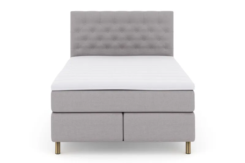 Select No 3 Kontinentalsäng 140x200 Fast, Ljusgrå/Koppar