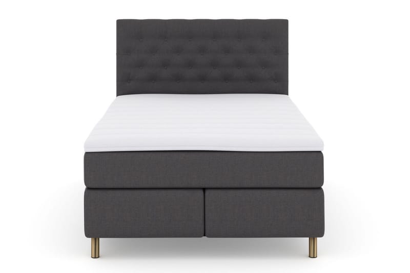 Select No 3 Kontinentalsäng 140x200 Fast, Mörkgrå/Koppar