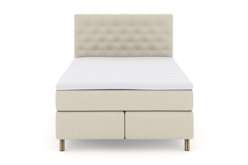 Select No 3 Kontinentalsäng 140x200 Fast/Medium, Beige/Koppar