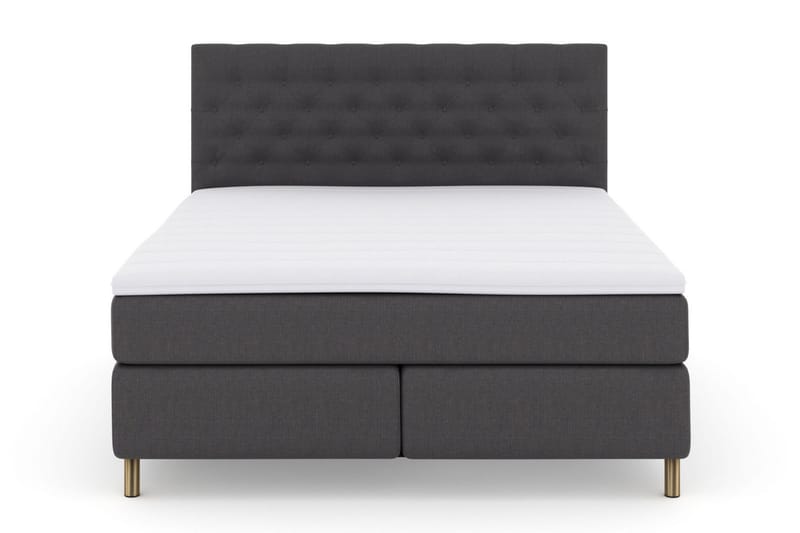 Select No 3 Kontinentalsäng 210x210 Fast, Mörkgrå/Koppar