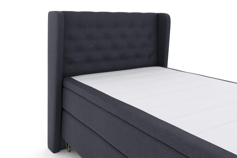 Select No 4 Komplett Sängpaket 120x200 Fast - Blå/Metall V-form - Möbler - Sovrum - Sängar - Kontinentalsängar