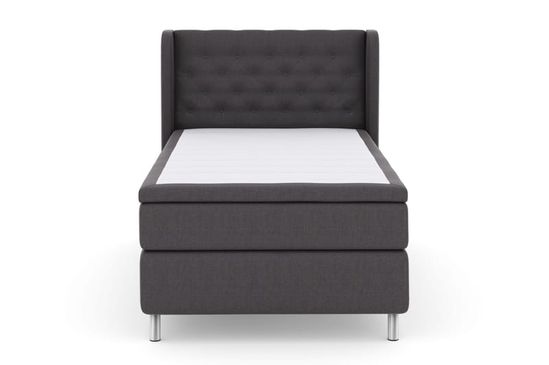 Select No 4 Komplett Sängpaket 120x200 Fast, Mörkgrå/Metall