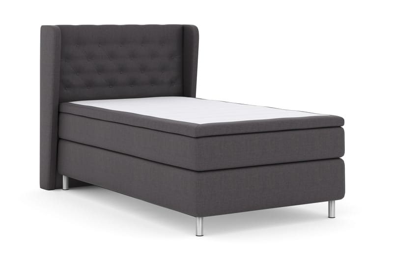 Select No 4 Komplett Sängpaket 120x200 Fast - Mörkgrå/Metall - Möbler - Sovrum - Sängar - Kontinentalsängar