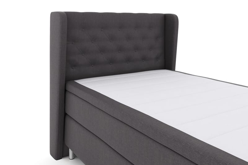 Select No 4 Komplett Sängpaket 120x200 Fast - Mörkgrå/Metall - Möbler - Sovrum - Sängar - Kontinentalsängar