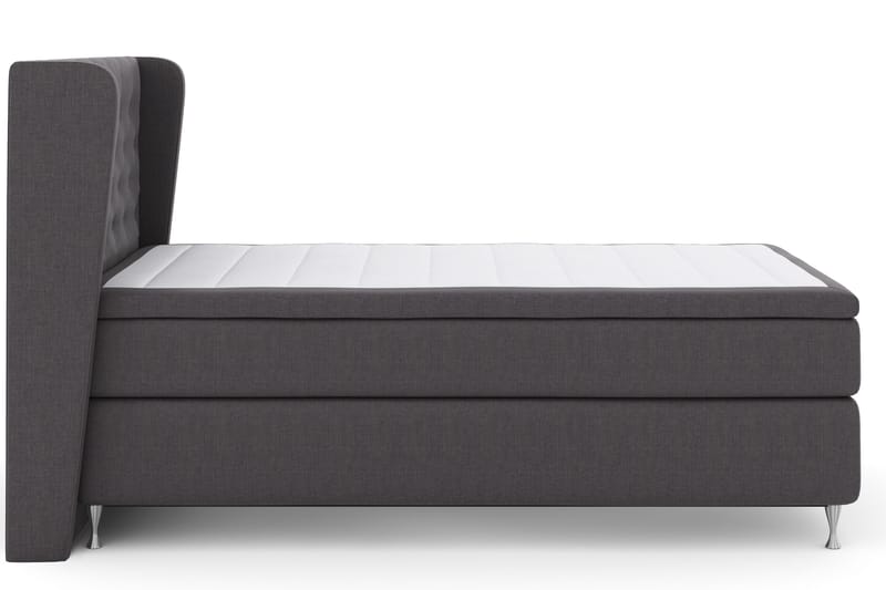 Select No 4 Komplett Sängpaket 120x200 Fast - Mörkgrå/Silver - Möbler - Sovrum - Sängar - Kontinentalsängar
