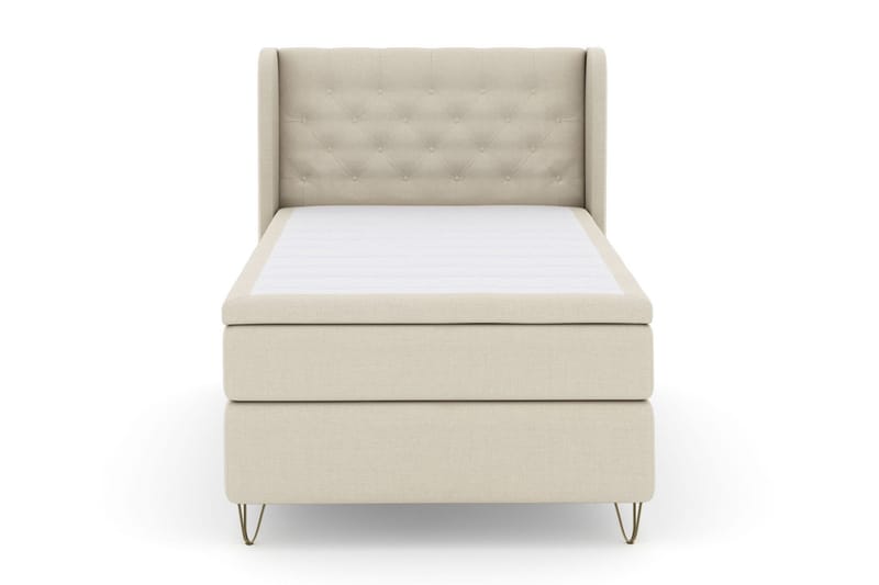Select No 4 Komplett Sängpaket 120x200 Medium - Beige/Metall V-form - Möbler - Sovrum - Sängar - Kontinentalsängar
