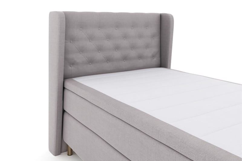 Select No 4 Komplett Sängpaket 120x200 Medium - Ljusgrå/Koppar - Möbler - Sovrum - Sängar - Kontinentalsängar