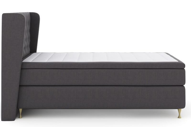 Select No 4 Komplett Sängpaket 120x200 Medium - Mörkgrå/Guld - Möbler - Sovrum - Sängar - Kontinentalsängar