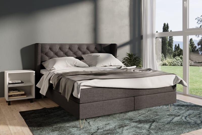 Select No 4 Komplett Sängpaket 120x200 Medium - Mörkgrå/Koppar - Möbler - Sovrum - Sängar - Kontinentalsängar