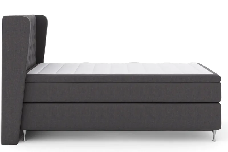 Select No 4 Komplett Sängpaket 120x200 Medium - Mörkgrå/Silver - Möbler - Sovrum - Sängar - Kontinentalsängar
