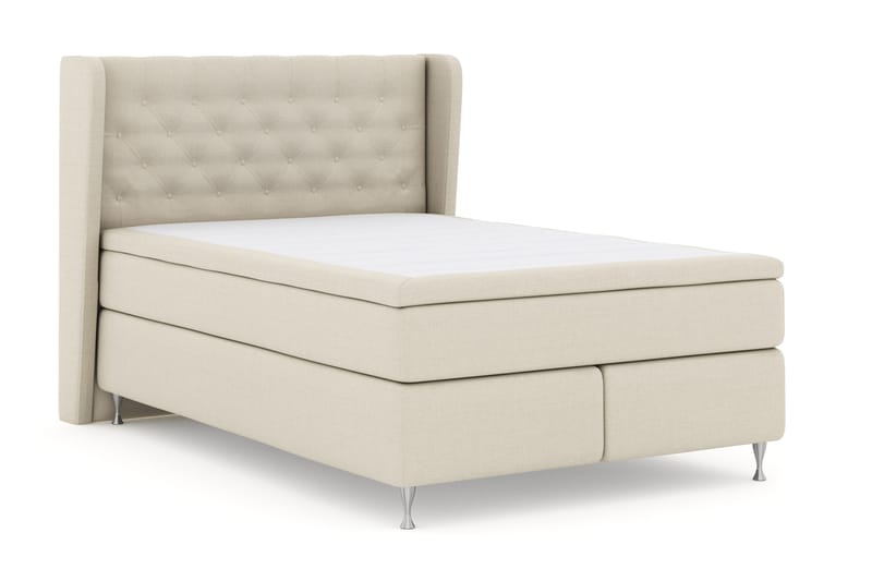 Select No 4 Komplett Sängpaket 140x200 Fast - Beige/Silver - Möbler - Sovrum - Sängar - Kontinentalsängar