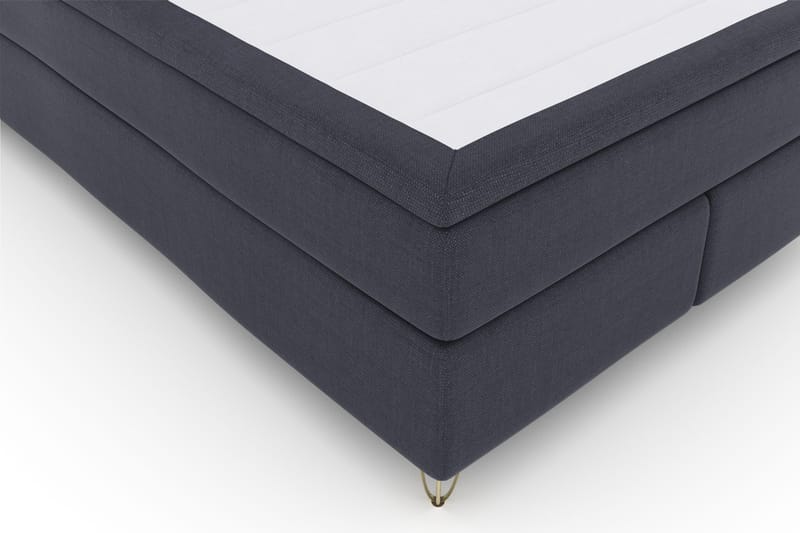 Select No 4 Komplett Sängpaket 140x200 Fast - Blå/Metall V-form - Möbler - Sovrum - Sängar - Kontinentalsängar