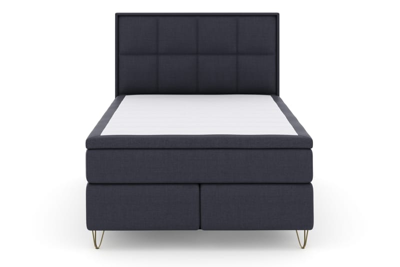Select No 4 Komplett Sängpaket 140x200 Fast - Blå/Metall V-form - Möbler - Sovrum - Sängar - Kontinentalsängar
