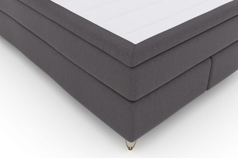 Select No 4 Komplett Sängpaket 140x200 Fast - Mörkgrå/Metall V-form - Möbler - Sovrum - Sängar - Kontinentalsängar