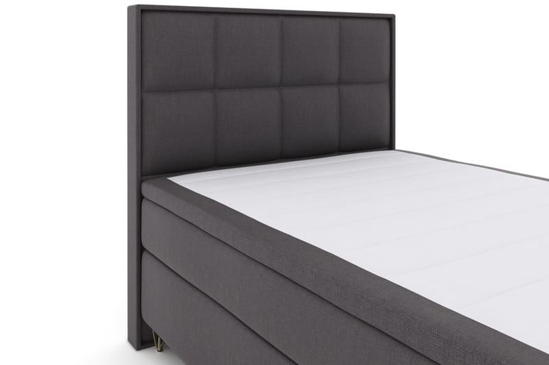Select No 4 Komplett Sängpaket 140x200 Fast - Mörkgrå/Metall V-form - Möbler - Sovrum - Sängar - Kontinentalsängar