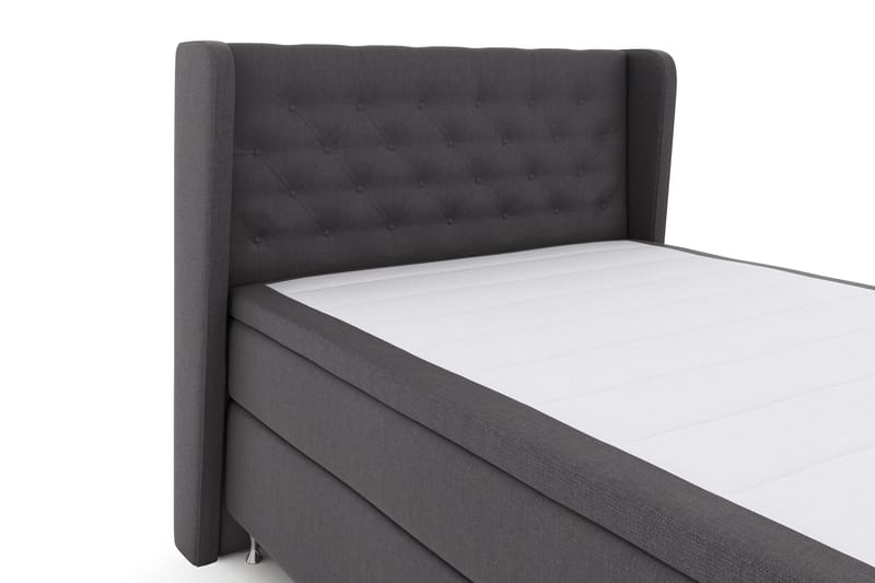 Select No 4 Komplett Sängpaket 140x200 Fast - Mörkgrå/Silver - Möbler - Sovrum - Sängar - Kontinentalsängar