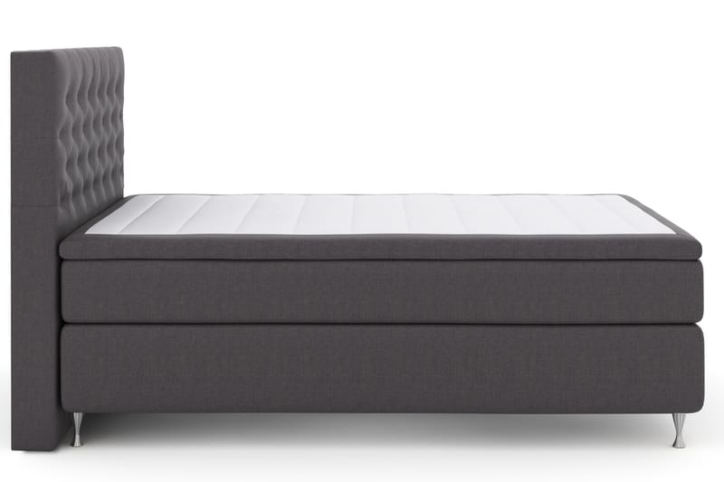 Select No 4 Komplett Sängpaket 140x200 Fast - Mörkgrå/Silver - Möbler - Sovrum - Sängar - Kontinentalsängar