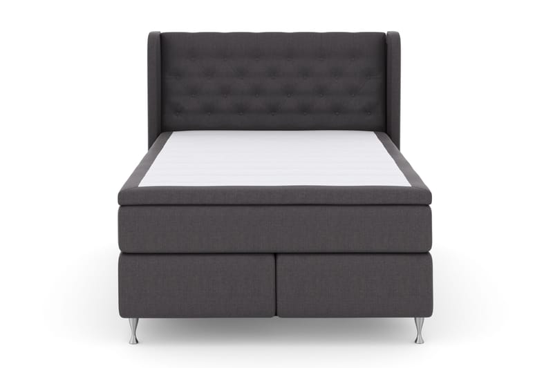 Select No 4 Komplett Sängpaket 140x200 Fast - Mörkgrå/Silver - Möbler - Sovrum - Sängar - Kontinentalsängar