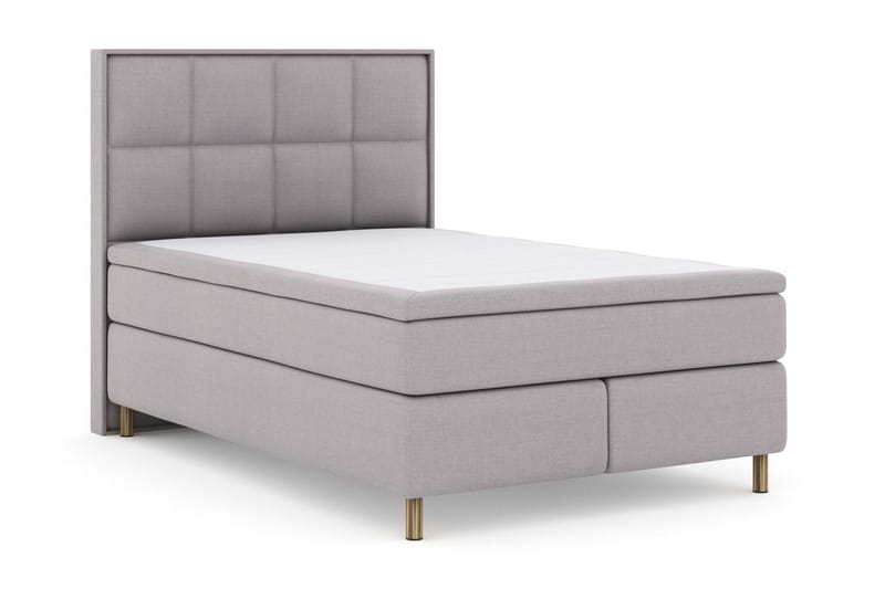 Select No 4 Komplett Sängpaket 140x200 Fast/Medium - Ljusgrå/Koppar - Möbler - Sovrum - Sängar - Kontinentalsängar