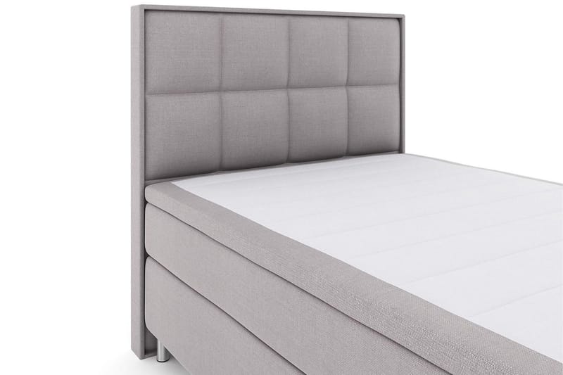 Select No 4 Komplett Sängpaket 140x200 Fast/Medium - Ljusgrå/Metall V-form - Möbler - Sovrum - Sängar - Kontinentalsängar