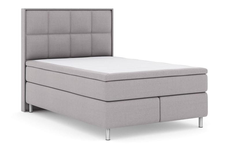Select No 4 Komplett Sängpaket 140x200 Fast/Medium - Ljusgrå/Metall V-form - Möbler - Sovrum - Sängar - Kontinentalsängar
