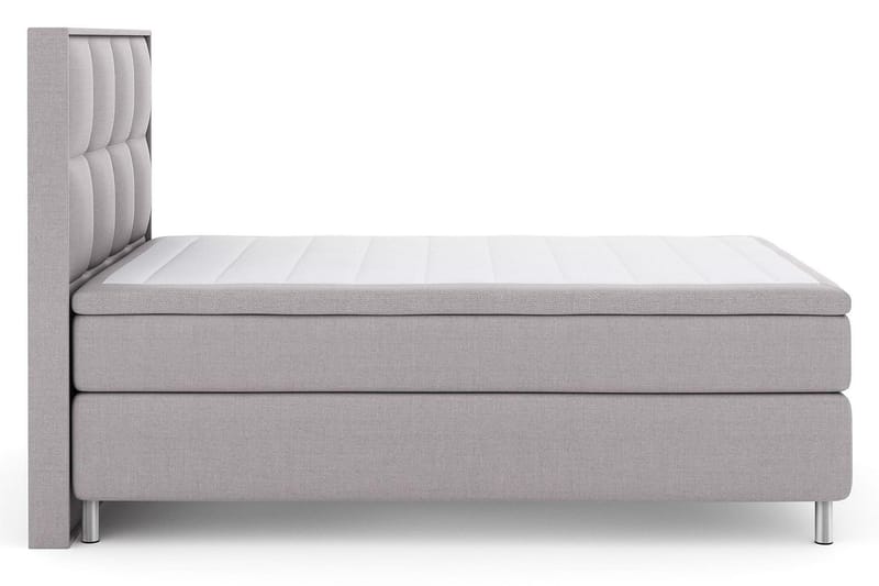 Select No 4 Komplett Sängpaket 140x200 Fast/Medium - Ljusgrå/Metall V-form - Möbler - Sovrum - Sängar - Kontinentalsängar