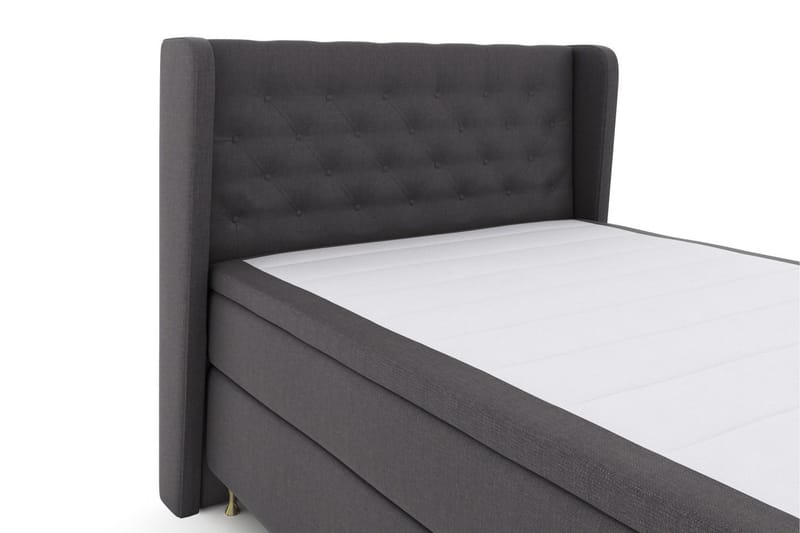 Select No 4 Komplett Sängpaket 140x200 Fast/Medium - Mörkgrå/Guld - Möbler - Sovrum - Sängar - Kontinentalsängar