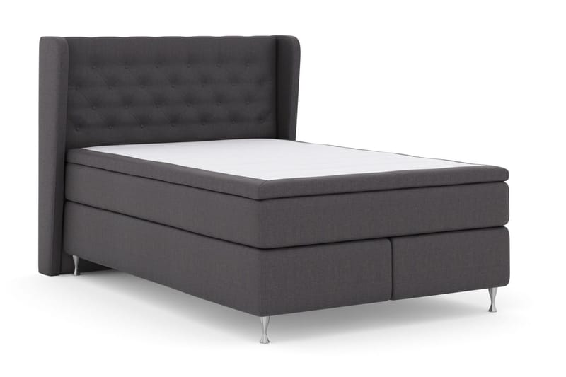 Select No 4 Komplett Sängpaket 140x200 Fast/Medium - Mörkgrå/Silver - Möbler - Sovrum - Sängar - Kontinentalsängar