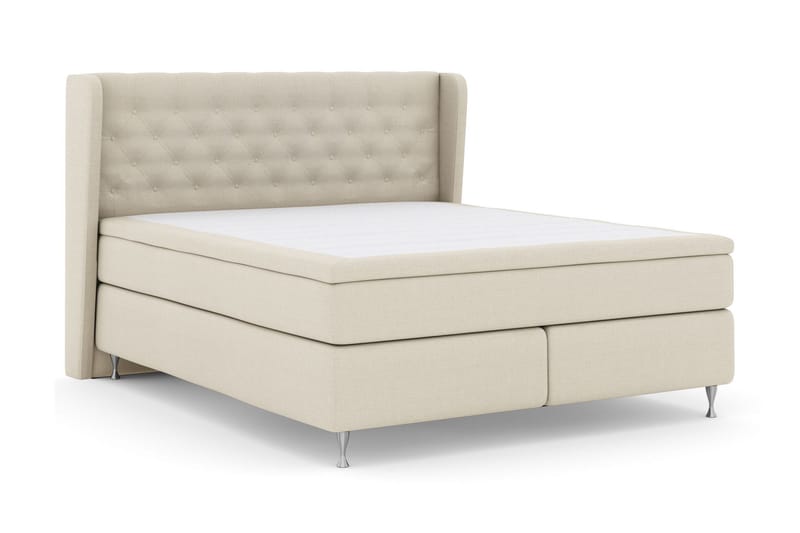 Select No 4 Komplett Sängpaket 160x200 Fast - Beige/Silver - Möbler - Sovrum - Sängar - Kontinentalsängar