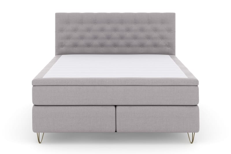Select No 4 Komplett Sängpaket 180x200 Fast - Ljusgrå/Metall V-form - Möbler - Sovrum - Sängar - Kontinentalsängar