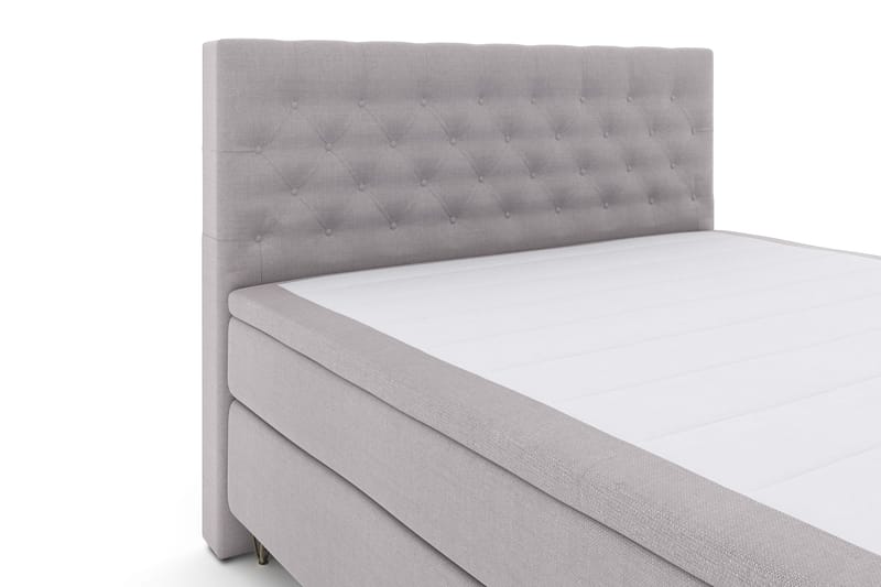 Select No 4 Komplett Sängpaket 180x200 Fast - Ljusgrå/Metall V-form - Möbler - Sovrum - Sängar - Kontinentalsängar