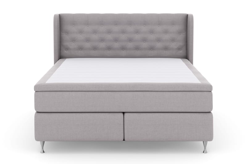 Select No 4 Komplett Sängpaket 180x200 Fast, Ljusgrå/Silver