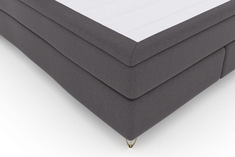 Select No 4 Komplett Sängpaket 180x200 Fast - Mörkgrå/Metall V-form - Möbler - Sovrum - Sängar - Kontinentalsängar